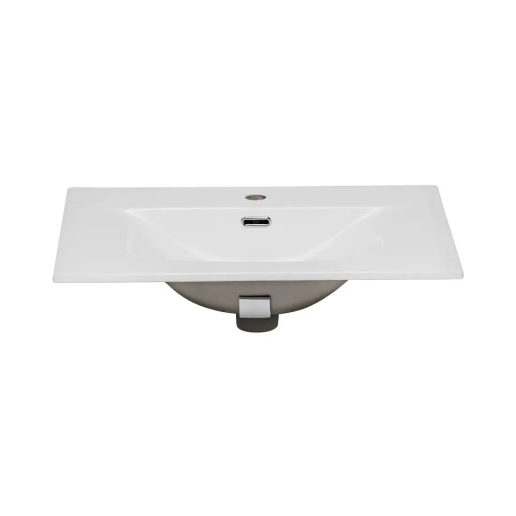 Set ICON bianco: mobile sotto lavabo 60cm + lavabo da incasso in ceramica bianca