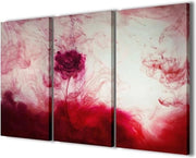 Dipinto astratto 008 Moderno - Quadro con 3 pannelli - Tela astratta pronto all'uso con cornice - 90 x 60 cm