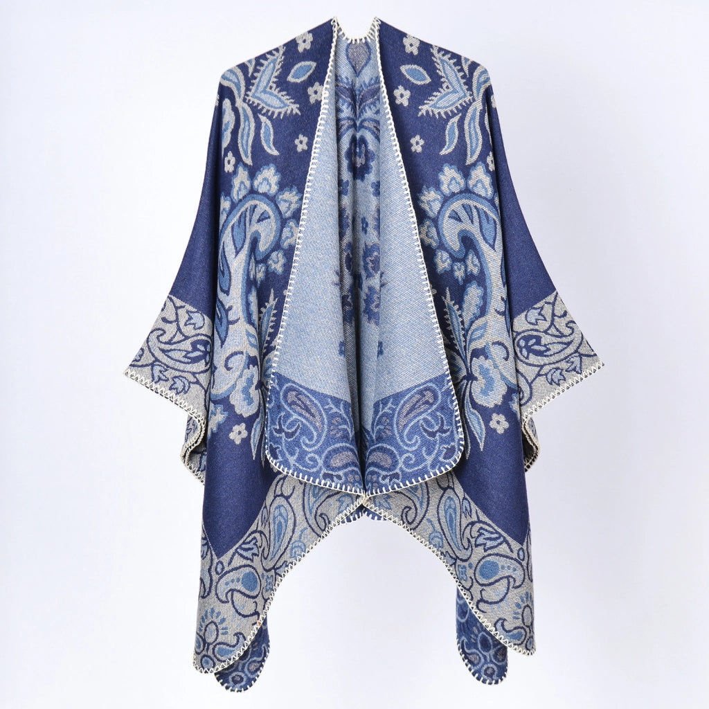 Nuovo scialle/sciarpa jacquard paisley versatile ed elegante per la primavera e l'autunno, scialle in cashmere double-face