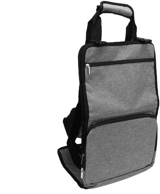 Supporto per Computer Desktop - Cinture Regolabili - Maniglione - Cestelli per Accessori - Adatto per Dimensioni 41,7-49,6 Pollici - Cuscino Riduce Attrito - Borsa per Computer