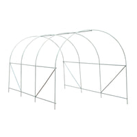 EasyComfort Serra da Giardino a Tunnel 4.5x2x2m con Copertura in PE e Tubi in Metallo, Bianco
