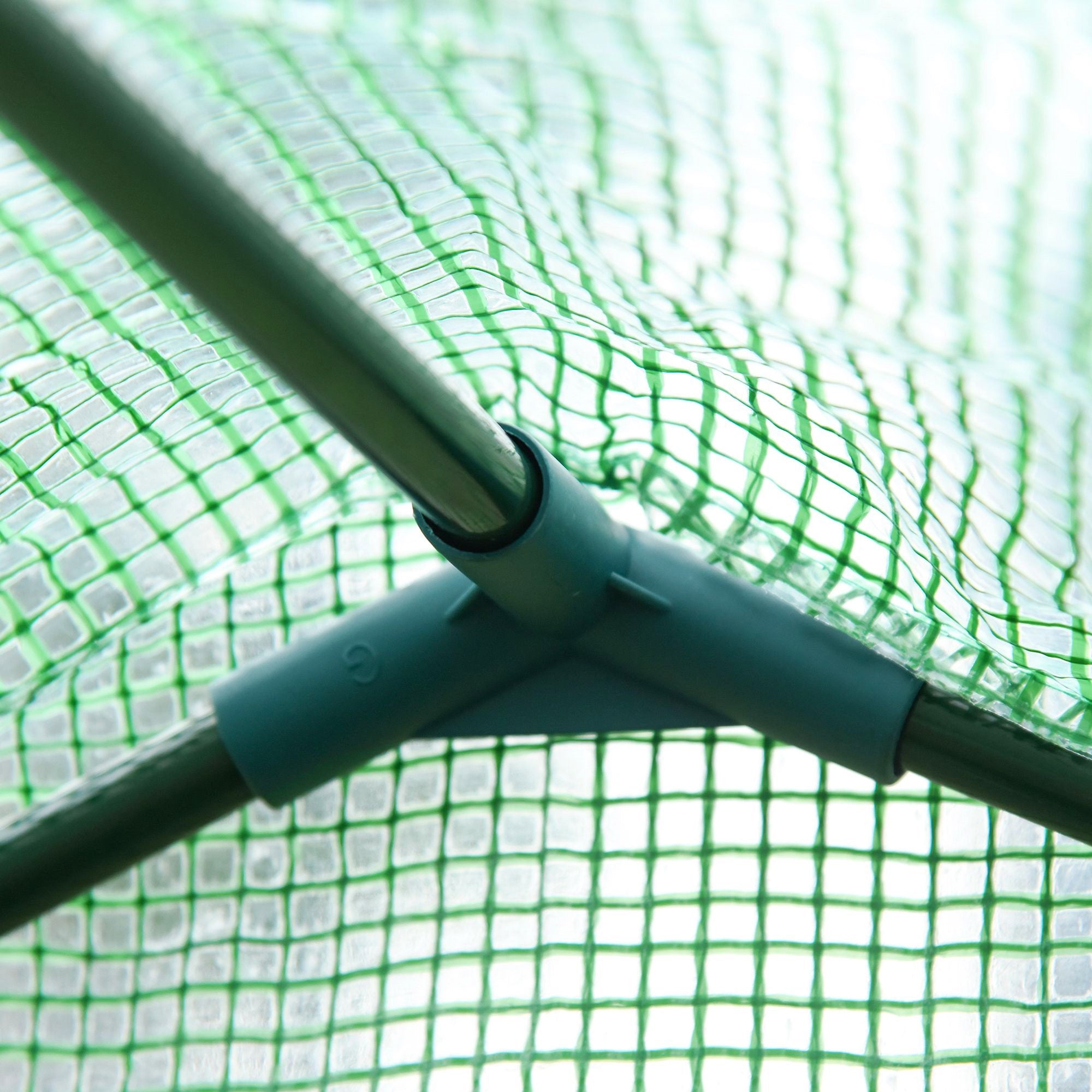 Easycomfort Serra da Giardino con Porta a Cerniera e Presa d'Aria, 4 Funi e Paletti Inclusi, 180x100x168 cm, Verde