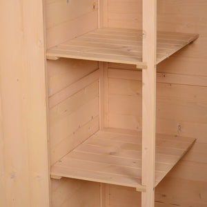 Easycomfort Casetta da Giardino in Legno di Abete Impermeabile, Capanno Attrezzi da Esterno 75x56x115cm