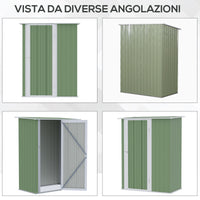 Easycomfort Casetta Porta Attrezzi Capanno in Acciaio Impermeabile 142x84x189cm
