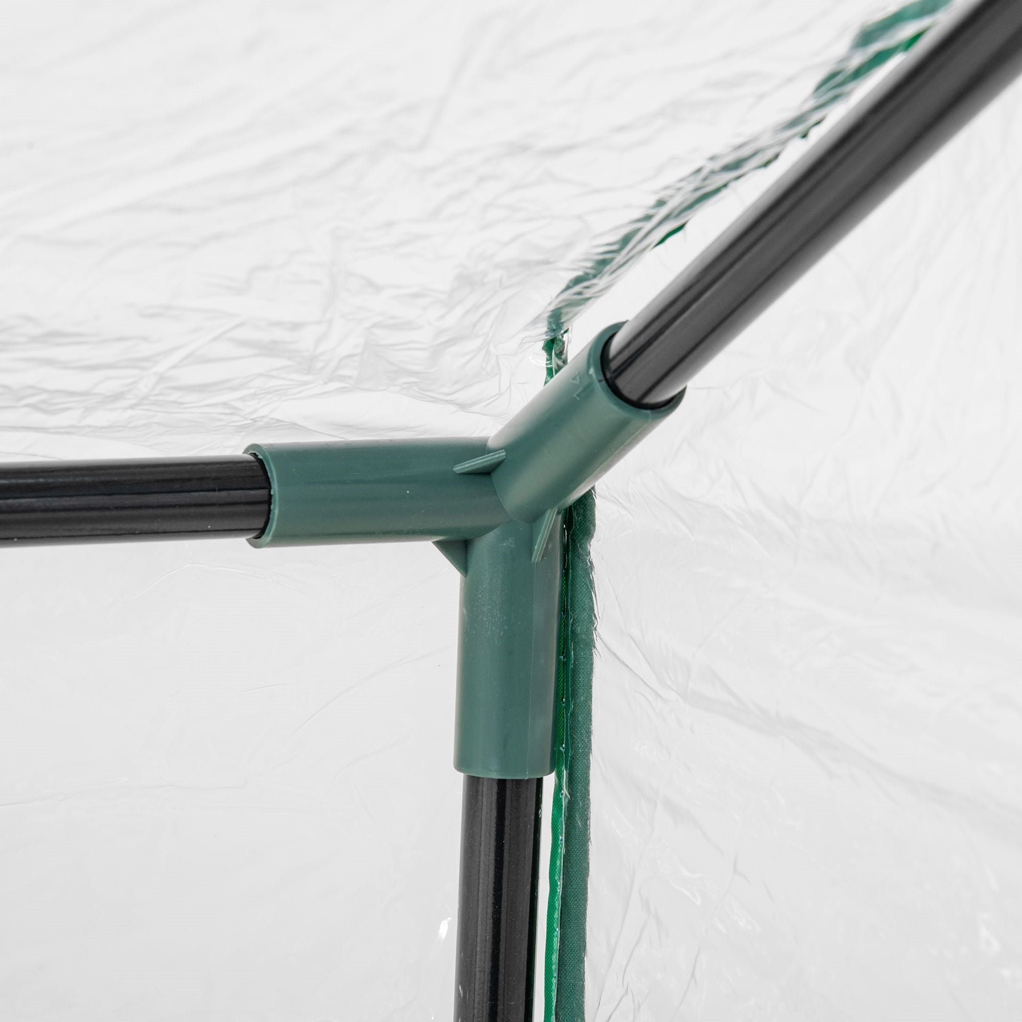 EasyComfort Mini Serra da Giardino con 2 Finestre Avvolgibili e Copertura PVC Anti-UV, 120x60x60cm, Trasparente