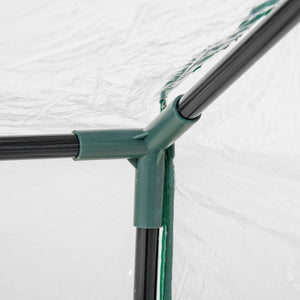 EasyComfort Mini Serra da Giardino con 2 Finestre Avvolgibili e Copertura PVC Anti-UV, 120x60x60cm, Trasparente