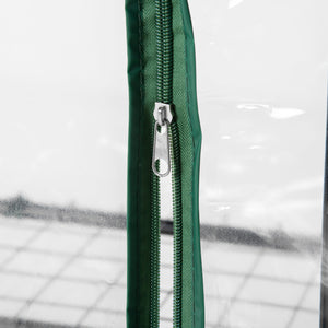 Easycomfort Mini Serra da Giardino e Terrazza per Piante a 5 Ripiani in Acciaio con Copertura in PVC, 69x49x193 cm, Verde