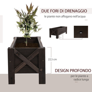 Easycomfort Letto per Orto Rialzato e Fioriera da Esterno Rettangolare, 100x36.5x36cm