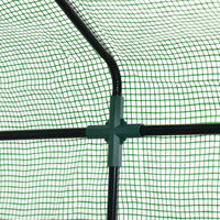 EasyComfort Serra da Giardino con Scaffali, Copertura in PE e Porta Avvolgibile, 143x138x190 cm, Verde