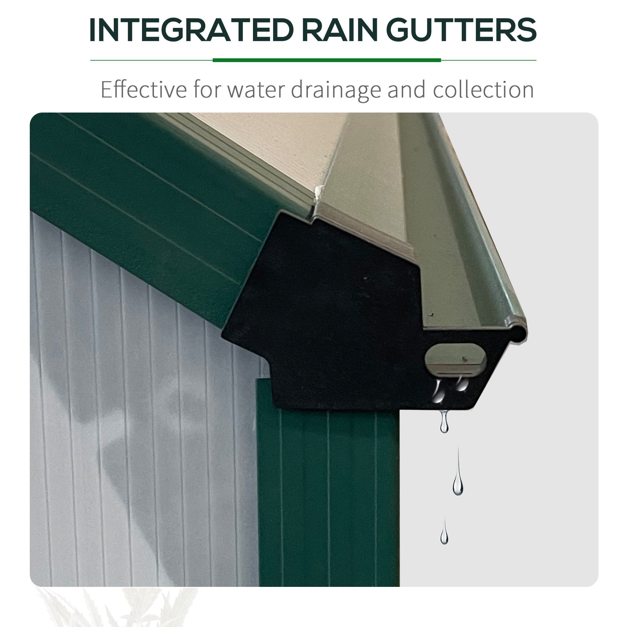 Easycomfort Serra da Giardino in Policarbonato, Metallo e Alluminio, Anti-UV e Antivento, 244x500x216cm, Verde