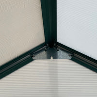 Easycomfort Serra da Giardino in Policarbonato, Metallo e Alluminio, Anti-UV e Antivento, 244x500x216cm, Verde