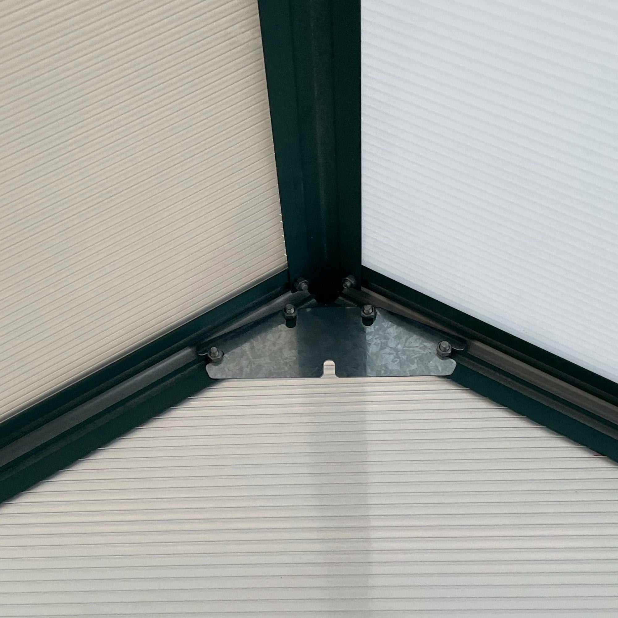 Easycomfort Serra da Giardino in Policarbonato, Metallo e Alluminio, Anti-UV e Antivento, 244x500x216cm, Verde