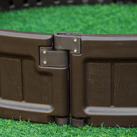 EasyComfort Letto per Orto Rialzato in HDPE, Fioriera da Esterno Rotonda, Φ123x21cm, Marrone