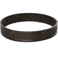 EasyComfort Letto per Orto Rialzato in HDPE, Fioriera da Esterno Rotonda, Φ123x21cm, Marrone