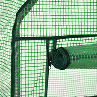 EasyComfort Mini Serra da Giardino con 2 Ripiani in Metallo e Copertura in PE, 69x49x92cm, Verde