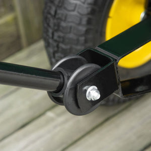 Easycomfort Carrello da Giardino 125L in Acciaio e PP con Vasca ribaltabile e Maniglia, 118x58x102 cm, Verde