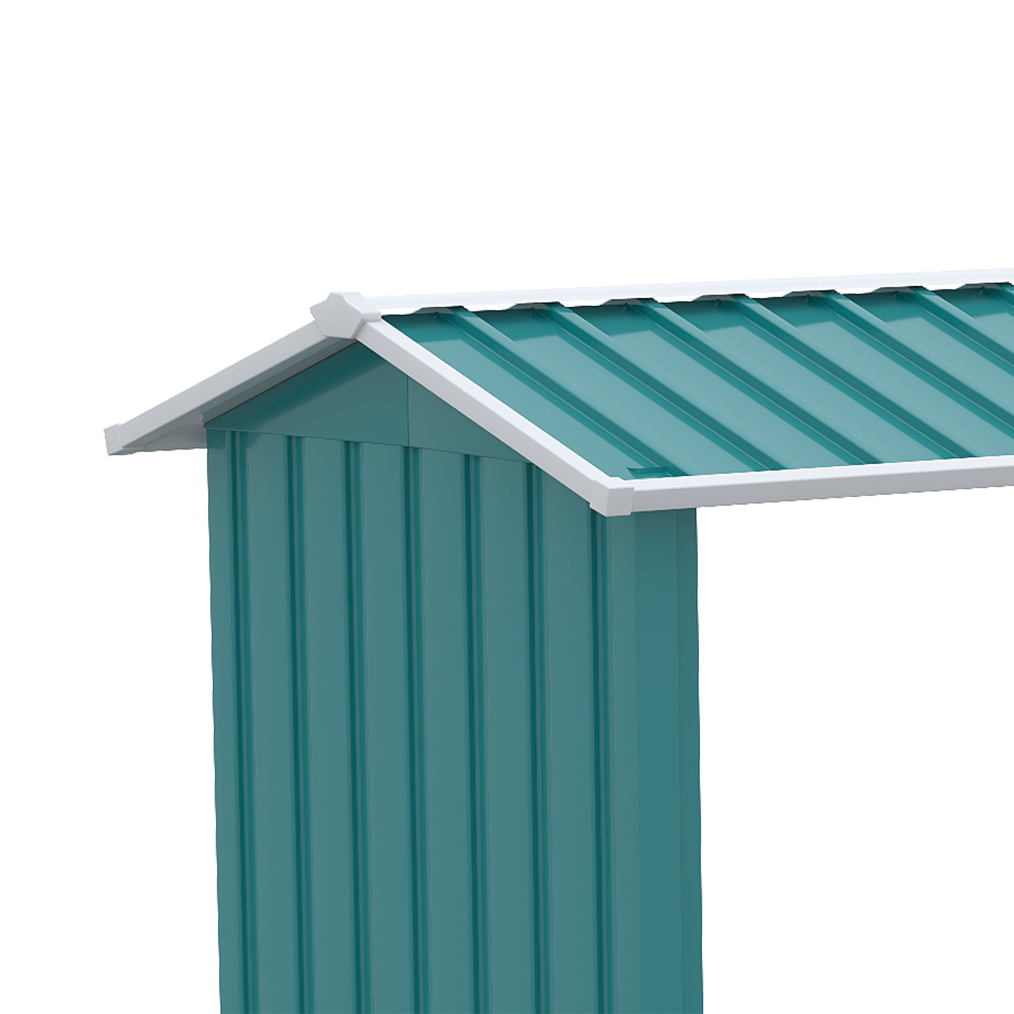 Easycomfort Legnaia con Struttura in Acciaio Galvanizzato e Base rialzata, 240x 86x160cm, Verde