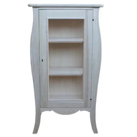 Vetrina classica 1 porta in legno grezzo l.71 p.48 h.134 (3096) - Mobili 2G