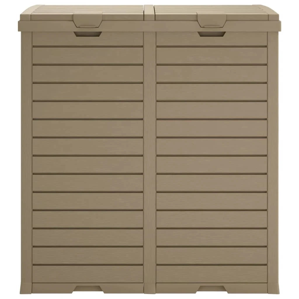 Cestino trasparente per esterni 78 x 41 x 86 cm polipropilene marrone 02_0043838