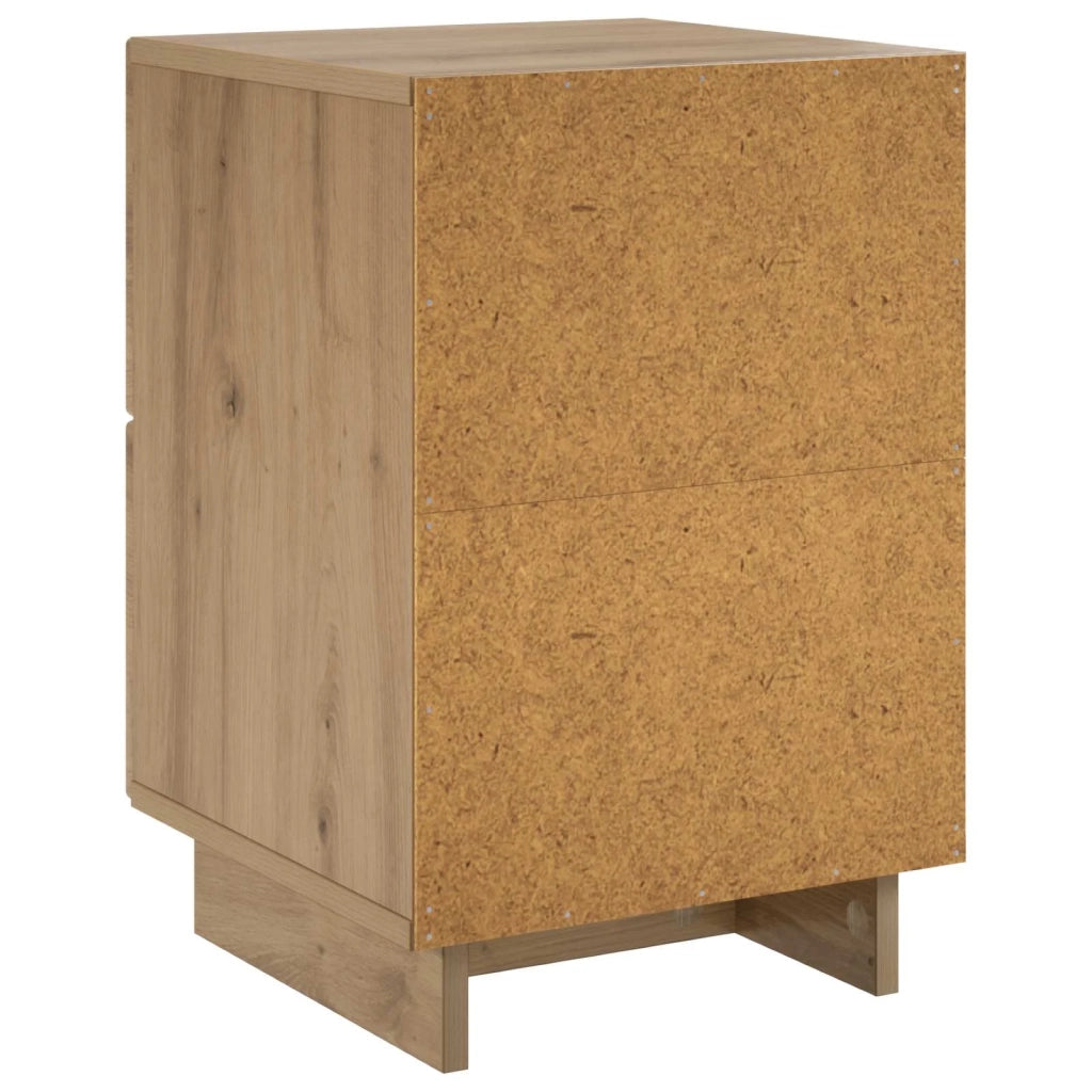 Armadio da Notte 2 pz Rovere Artigianale 33,5 x 34,5 x 50 cm 8011404