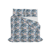 Copripiumino Matrimoniale con Stampa sul Sacco e Federe Linea River Sepik Blue
