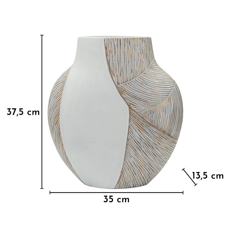 Vaso Resina Ho Chi Minh cm 35x13,5x37,5 (apertura cm 16x6)