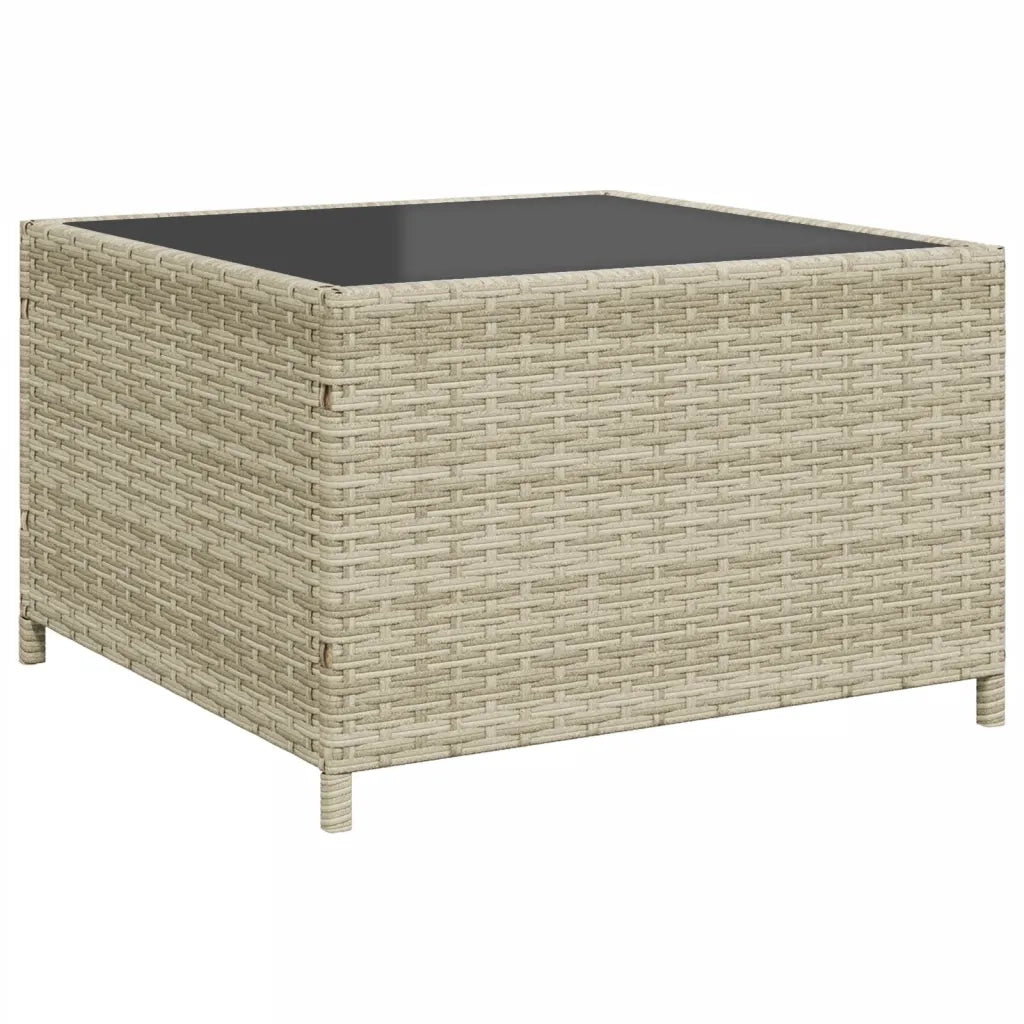 Divano Giardino | Set Salotto da Giardino Tavolo e Cuscini a L Grigio Chiaro Polyrattan