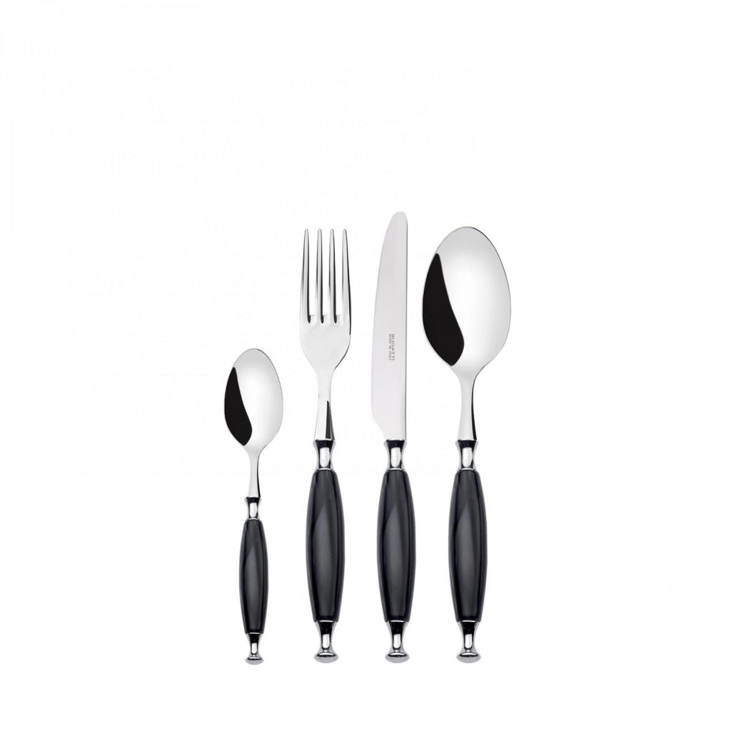 COUNTRY Ghiera Cromata, Posate Set 24 Pz, Scatola Wengè, Casa