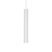 Sospensione Industrial-Minimal Tube Alluminio Bianco Led 9W 3000K D6Cm