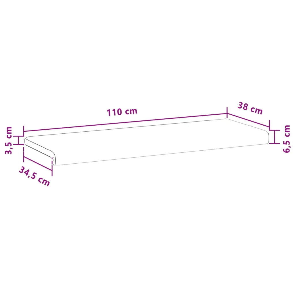 Cuscino per panchina Tessuto Sherpa Nero Profondità 35 cm 42043384