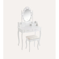 Toeletta Beauty con sgabello e luci LED