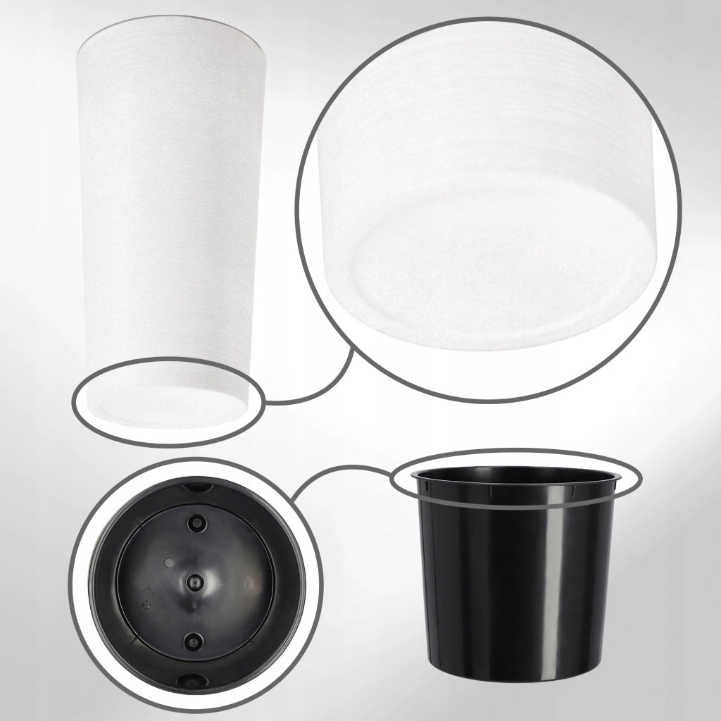 Vaso da fiori KADAX, coprivaso alto 57 cm con inserto, per soggiorno, bianco.