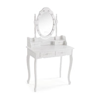 Toeletta Beauty con sgabello e luci LED