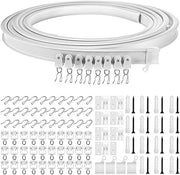 Set di traversine per tende curvo da 5 m - set di traversine con rulli d'assorbimento - silenzioso e