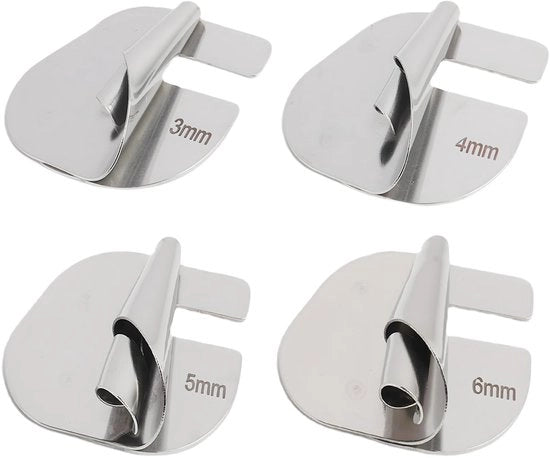 Set 4 pezzi con piede di rullo per macchina da cucire - Accessori per macchina da cucire - Piede di rullo rotolabile - Acciaio inossidabile - Per progetti di cucito domestico - Adatto per fili di 3-6 mm - Accessori per macchina da cucire