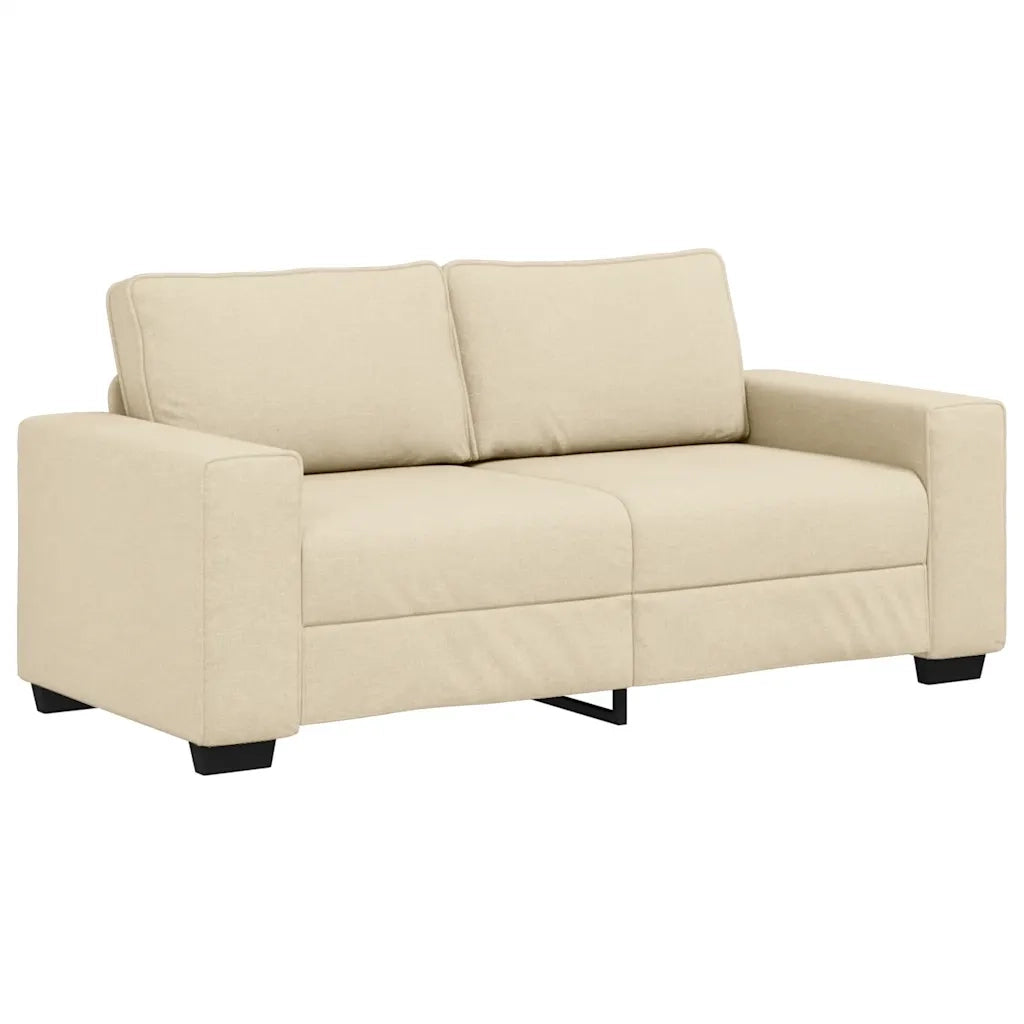 Divano a 2 Posti Crema 180x77x82 cm in Tessuto 4105173