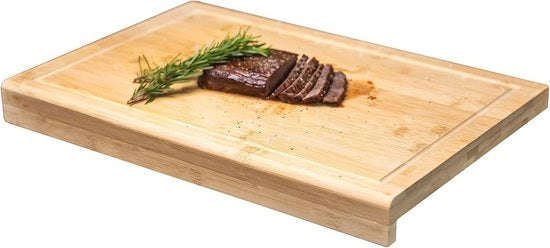 Tavolo di lavoro con maniglia, lamina di lavoro in bambù 2.5 cm spessa - Tavolo di lavoro in legno