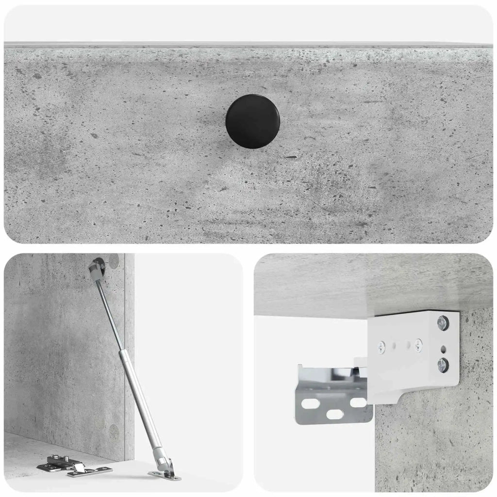 Mobile Porta TV da Muro 59,5 x 41 x 30 cm Grigio Cemento 899188
