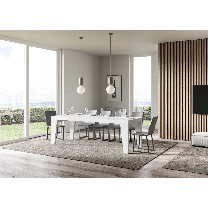 Tavolo allungabile 130/390x90 cm Naxy Premium - Bianco Frassino
