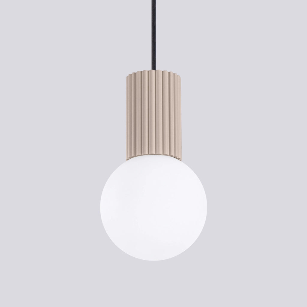 Lampada sospensione moderna taupe vetro sfera G9 Pure Lume