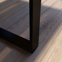 Tavolo da Giardino Rettangolare per 6-8 Persone 180x90x74cm in Alluminio con Piano a Doghe Quercia