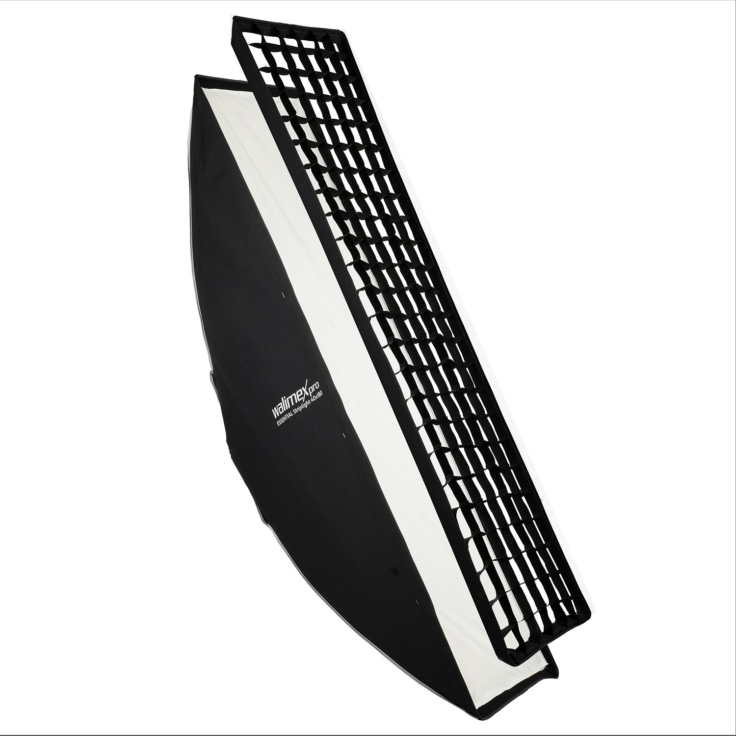 Essential Striplight Softbox 40x180cm, ruotabile a 360°, facile da montare, con griglia, adattatore Bowens e borsa per il trasporto, ideale per la fotografia di prodotti e persone