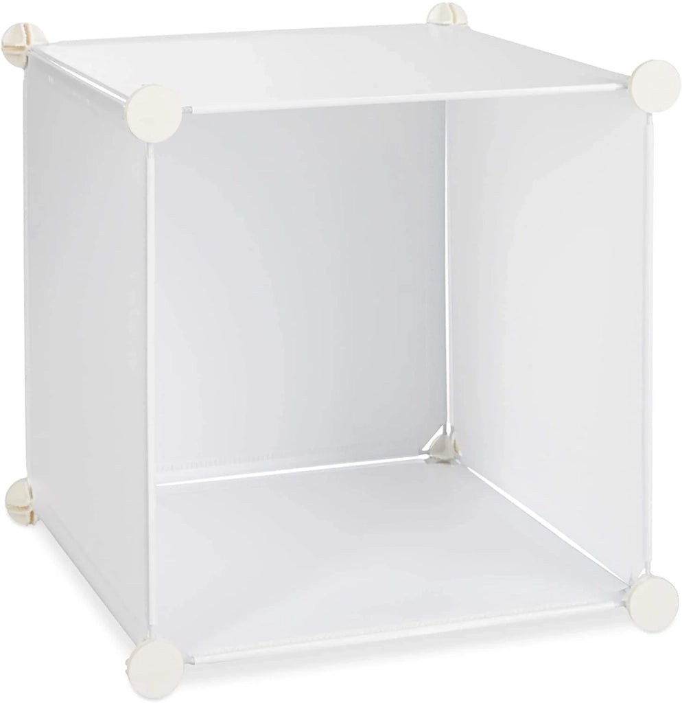Scaffale modulare in plastica a 6 scomparti montaggio fai da te libreria a incastro bianco 13_0001188