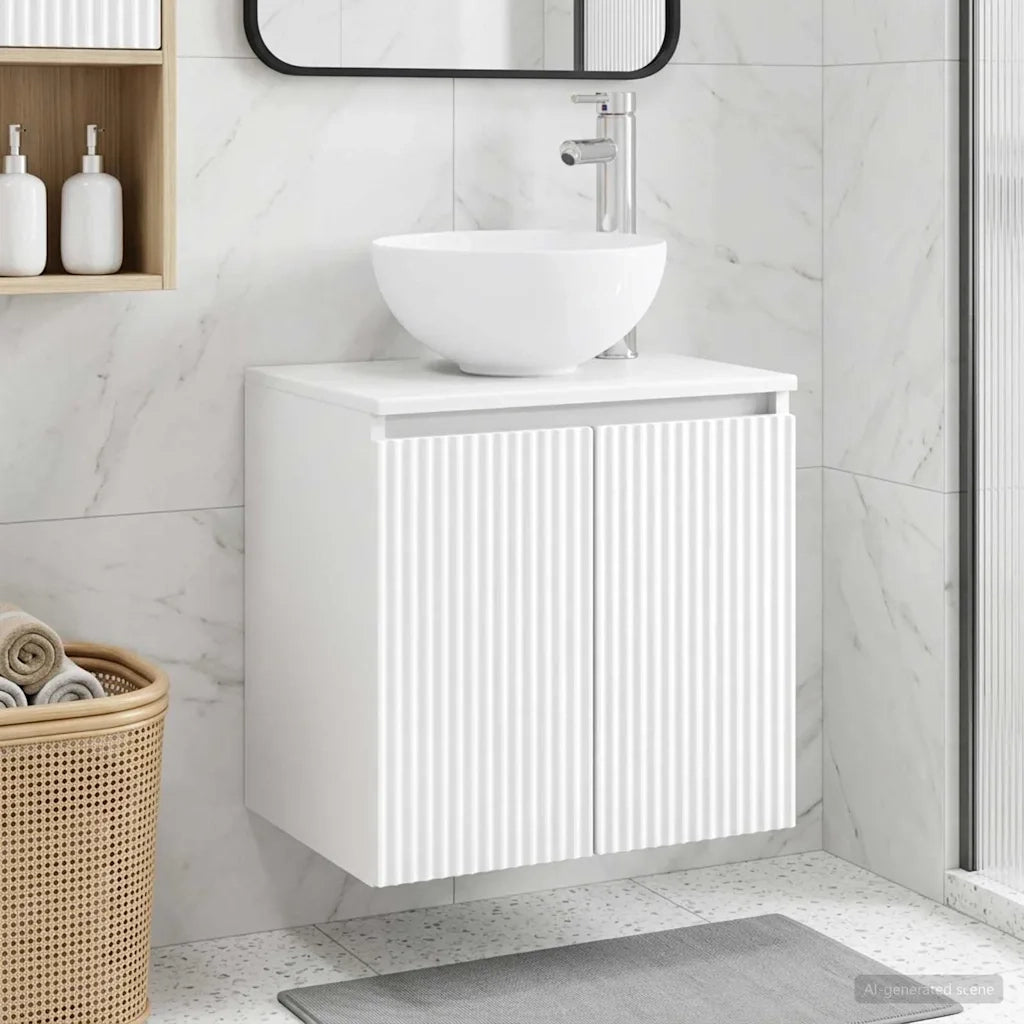Mobile Lavabo da Parete Bianco 49,5 x 41 x 64,5 cm 890392