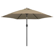 Ombrellone da Esterni con Palo in Metallo 300 cm Grigio Talpa