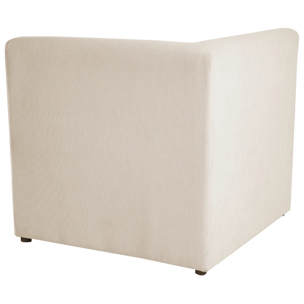 Divano modulare 2 posti in Velluto a coste beige stile classico soggiorno