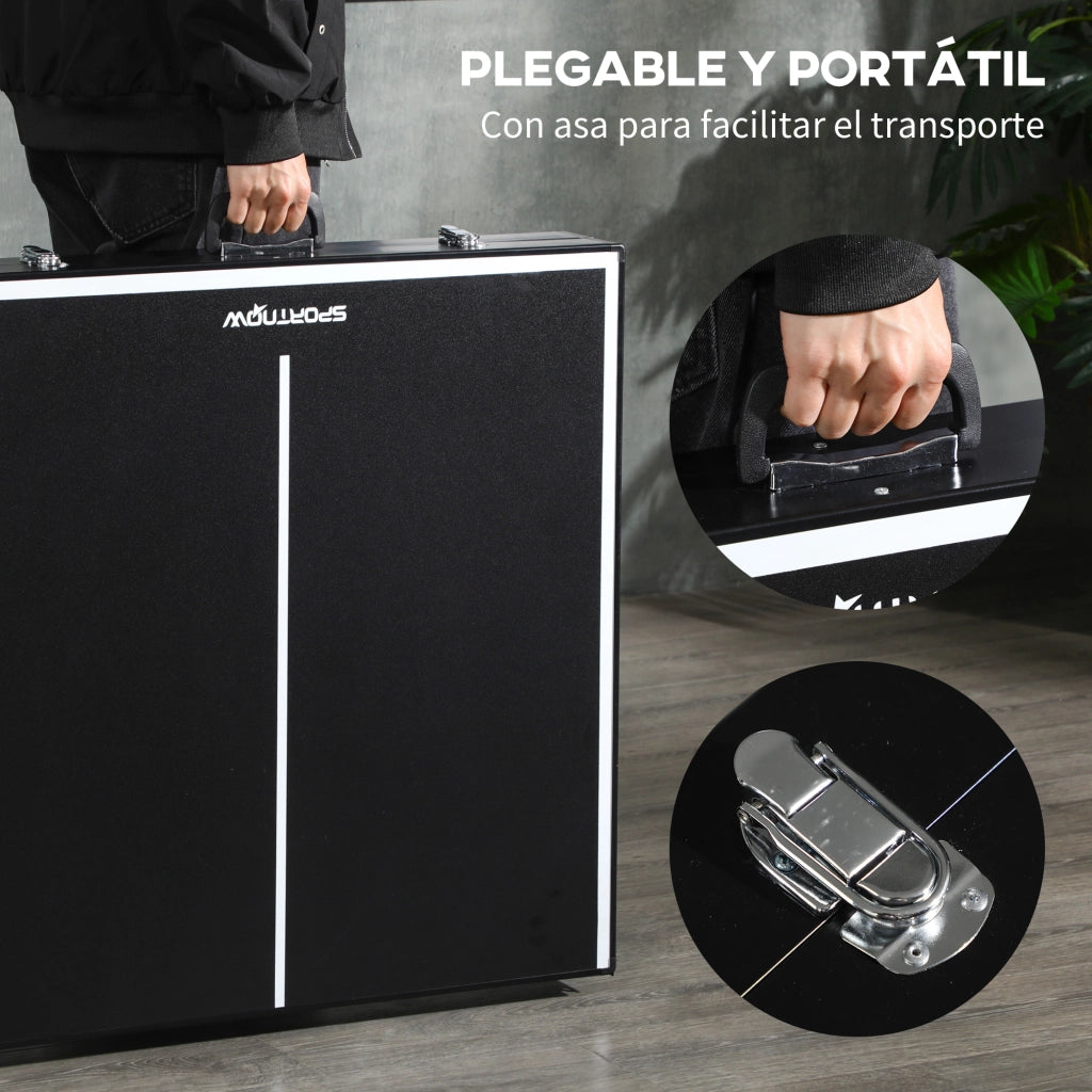 Tavolo da Ping Pong Pieghevole ¨C Xylo ¨C Telaio Alluminio Nero 152x76x72 cm