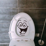 Decorazione per WC - Stickers Decorativi - Materiale PVC - Impermeabili - Rimovibili - Riciclabili - 2 Stickers con Facce Sorridenti