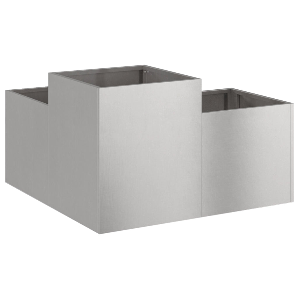 Fioriera da Giardino 80x80x48 cm Acciaio Inossidabile