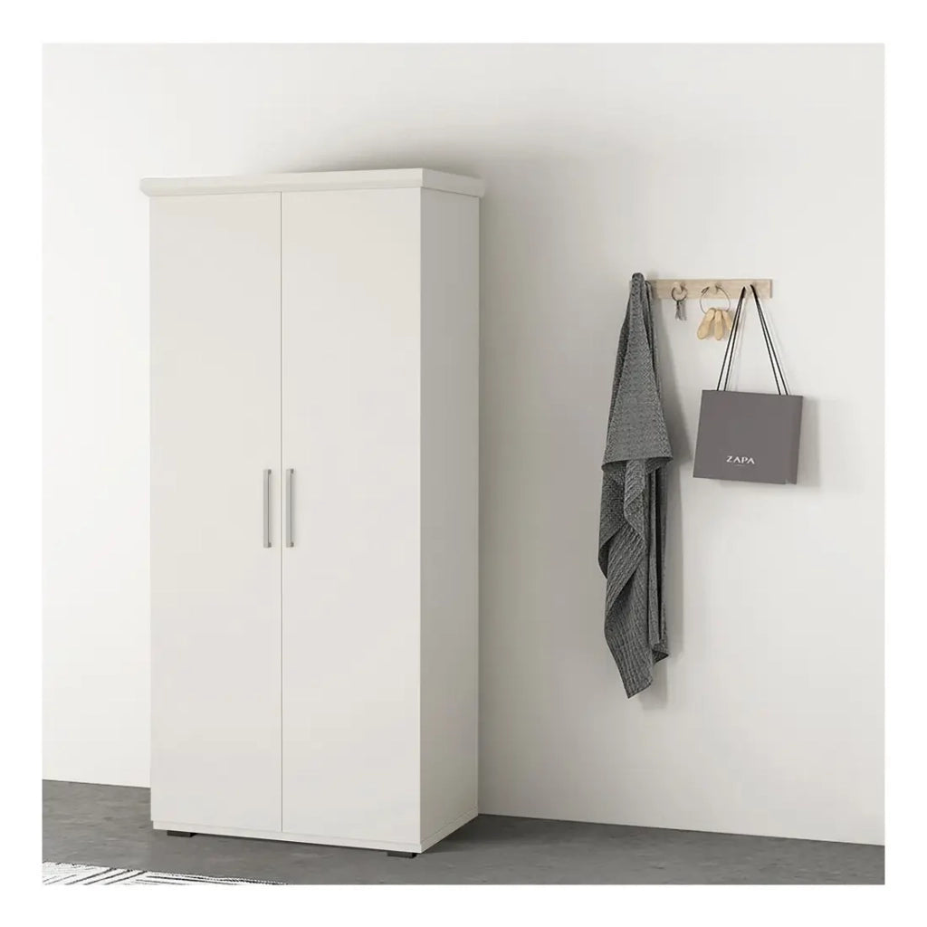 Armadio TOM 2 porte e 2 cassetti bianco 80 cm